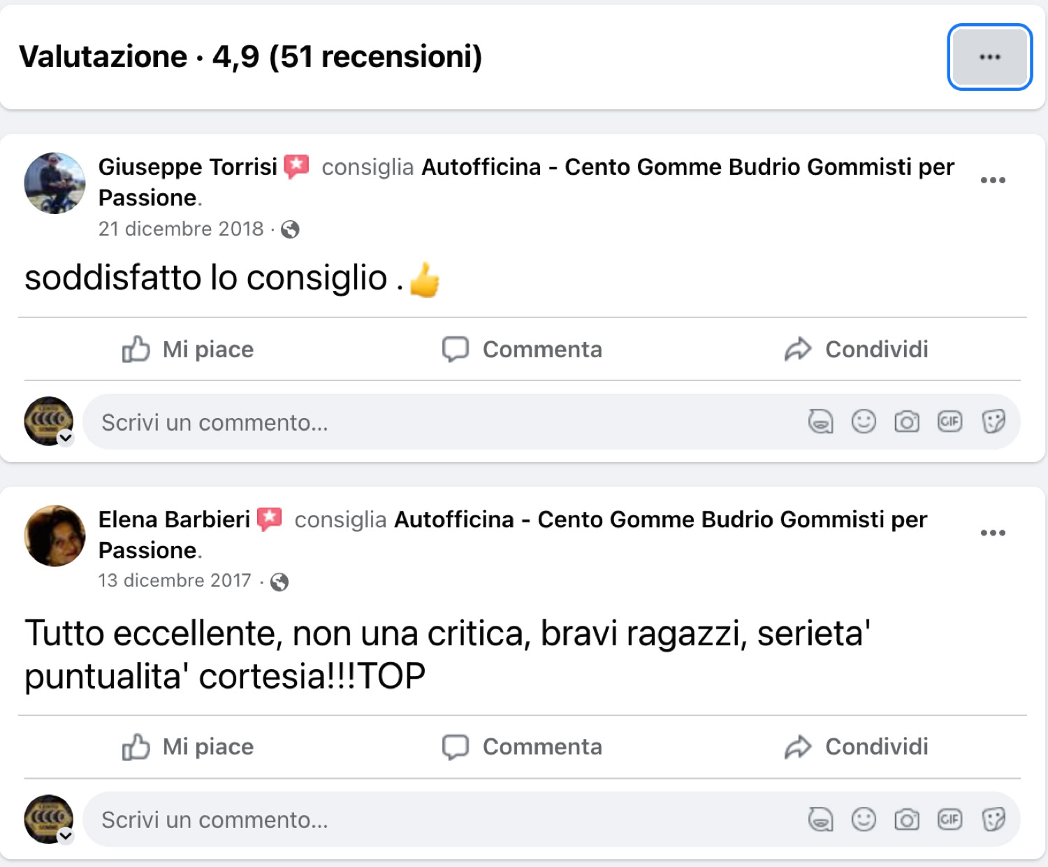 Cento Gomme Budrio Bologna RECENSIONE