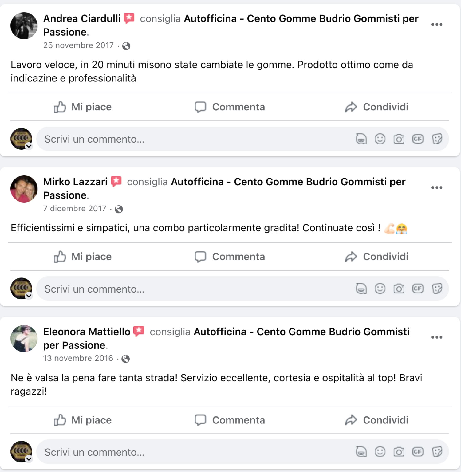 Cento Gomme Budrio Bologna RECENSIONE